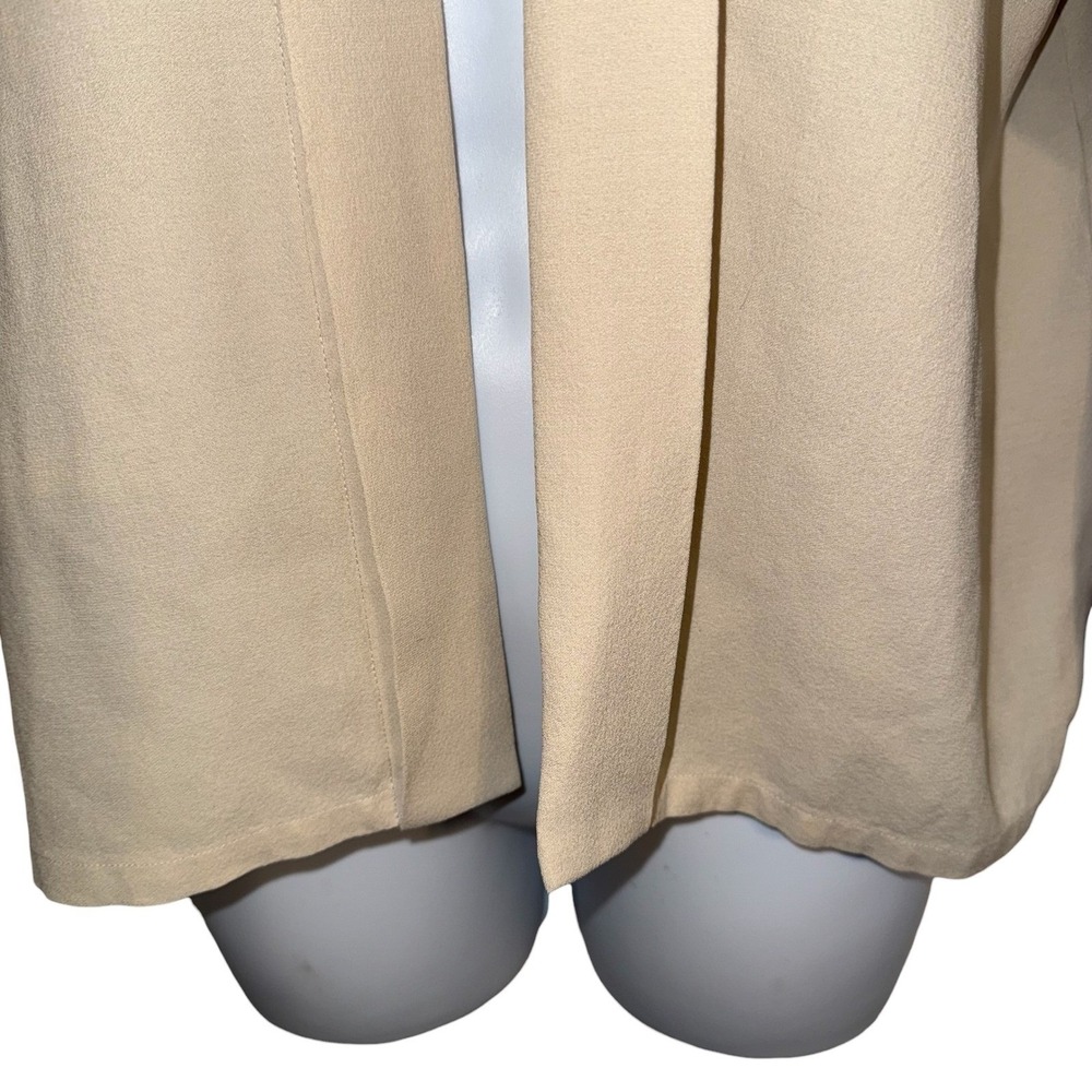 EILEEN FISHER Beige‎ Silk Open Front Cardigan Jacket Top Size S - Picture 4 of 7